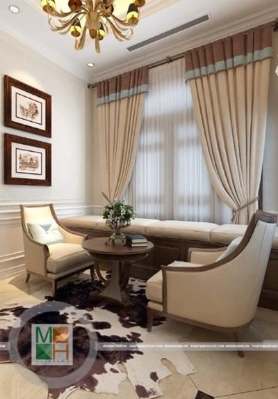 Bàn trà gỗ óc chó tân cổ điển