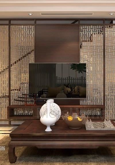 Bàn trà gỗ óc chó hiện đại biệt thự VinHomes Thăng Long