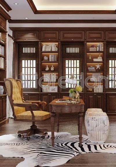 Thiết kế bàn trà gỗ óc chó biệt thự TP Pleiku Gia Lai 