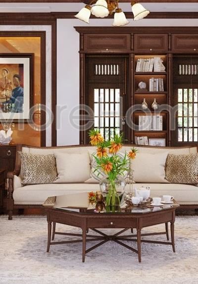 Bàn trà gỗ óc chó cao cấp