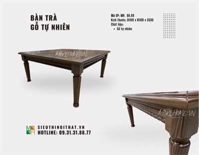 Bàn Trà Gỗ Tự Nhiên MH_BA.09 Đẹp