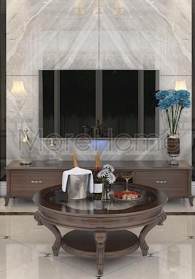 Mẫu bàn trà óc chó cao cấp biệt thự song lập Vinhomes Imperia Hài Phòng 