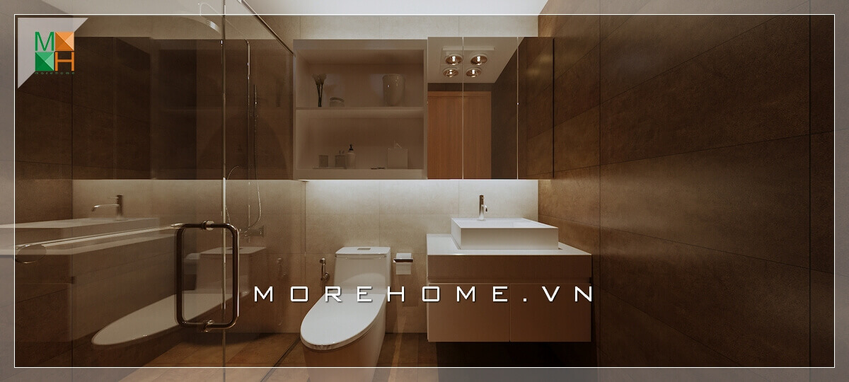 Mẫu nhà tắm kết hợp nhà vệ sinh tiện nghi, hiện đại phù hợp cho chung cư cao cấp, nhà phố, biệt thự. Thiết kế phòng tắm biệt thự