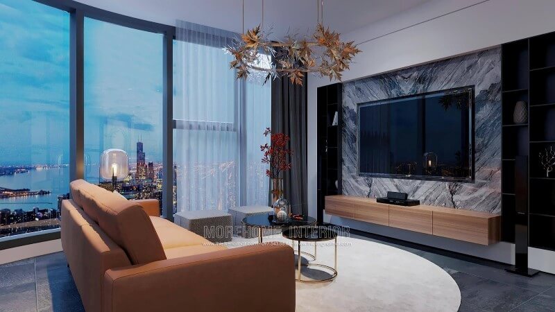 Mẫu sofa phòng khách nổi bật và ấn tượng không lo lỗi mốt nội thất chung cư hiện đại