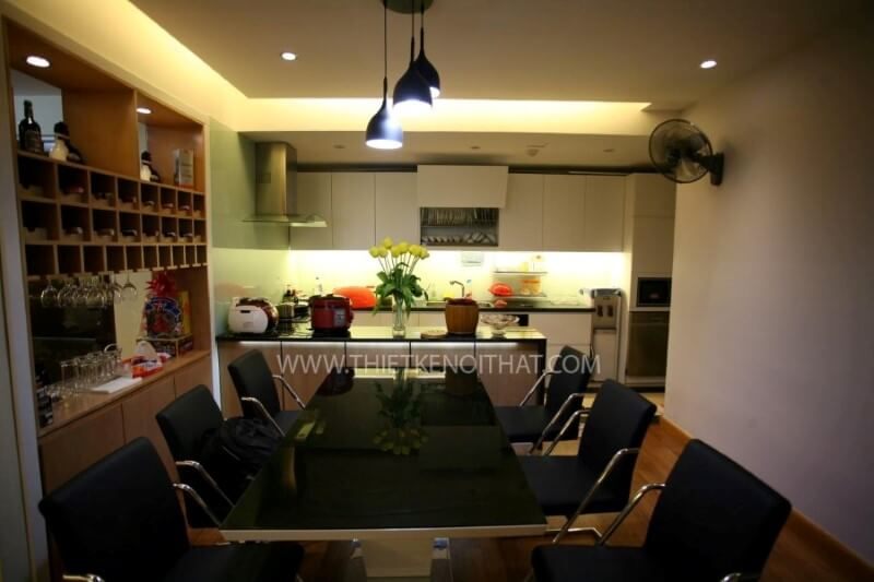 Thi công nội thất phòng ăn đơn giản cho chung cư hiện đại