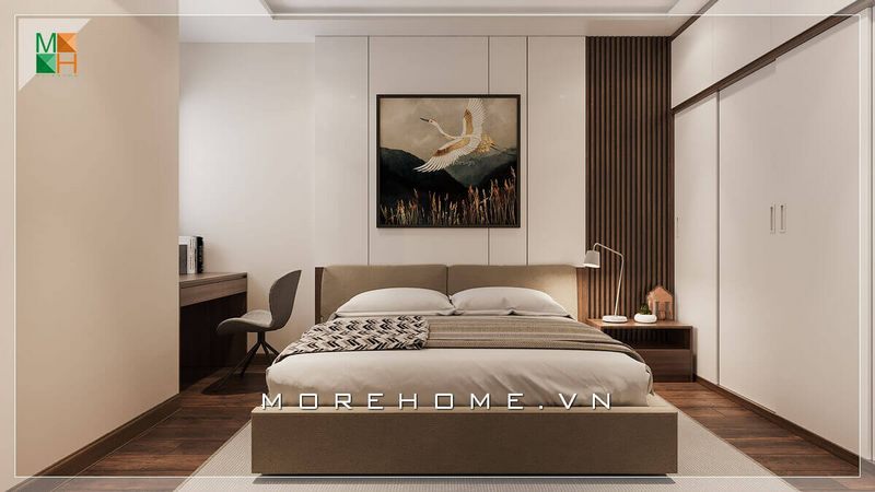 Thiết kế phòng ngủ với đồ nội thất đơn giản mang phong cách hiện đại cho nhà phố, chung cư có diện tích khiêm tốn