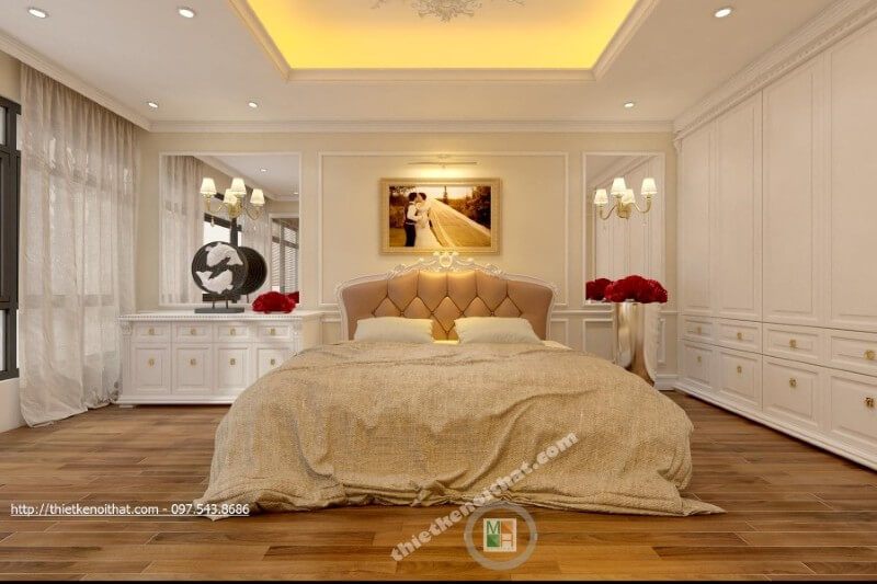 Thiết kế nội thất phòng ngủ chung cư sang trọng và tinh tế